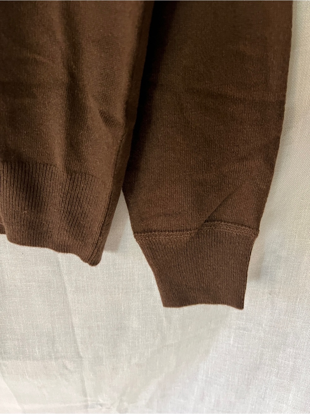 Buck Mason 100% Cashmere Sweater Polo Brown Long Sleeve Men’s Medium - Picture 2 of 8